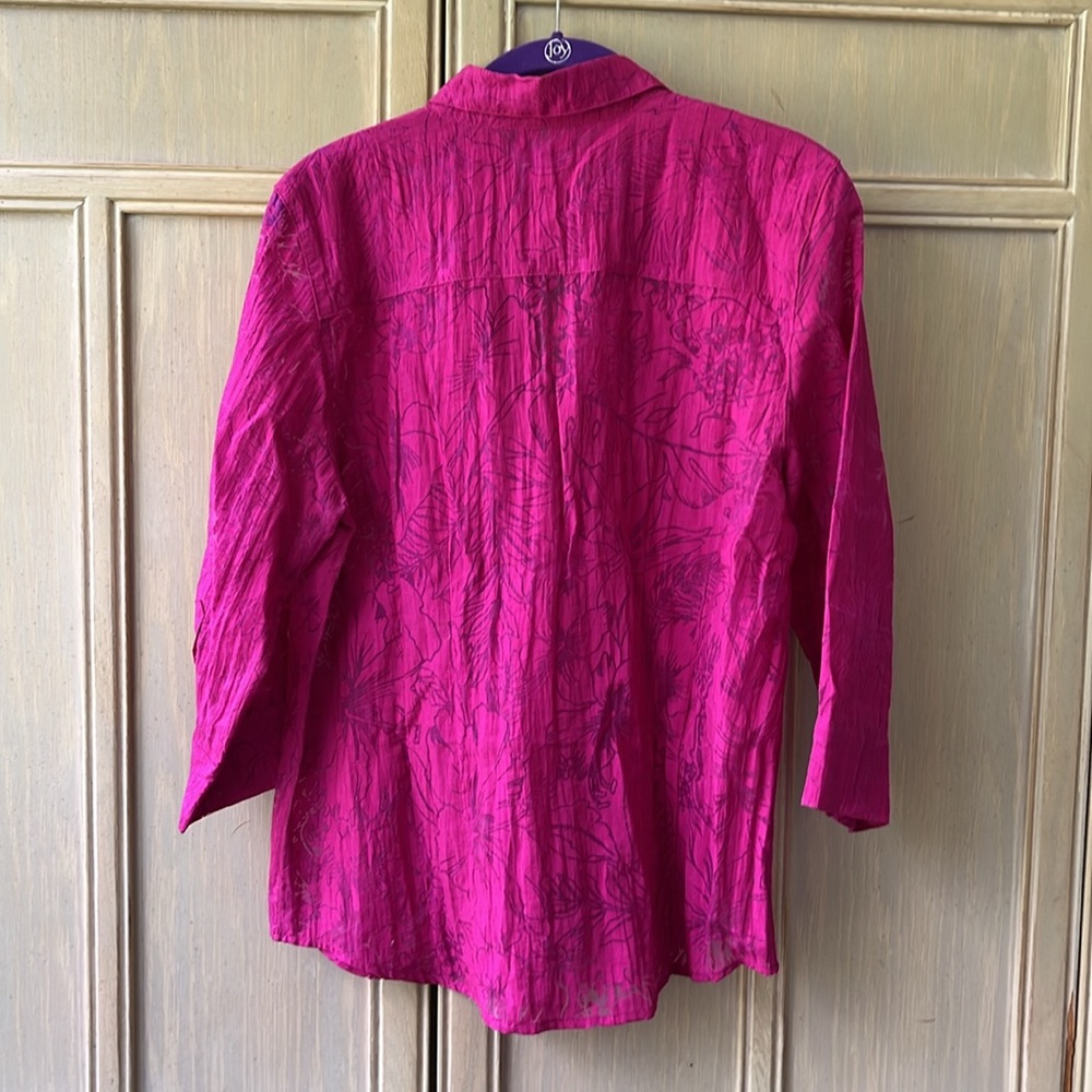 Chicos Pink Button Down Blouse - image 3